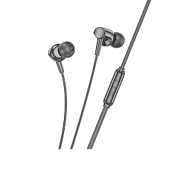 Наушники ведучі вакуумні Hoco M112 Story з мікрофоном Чорний ЦБ-00259095