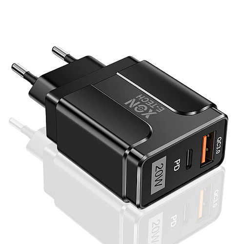 Зарядний пристрій XON PowerCharge 20W PD20 USB Type-C Black (PCWA020020A1С1B 6136)