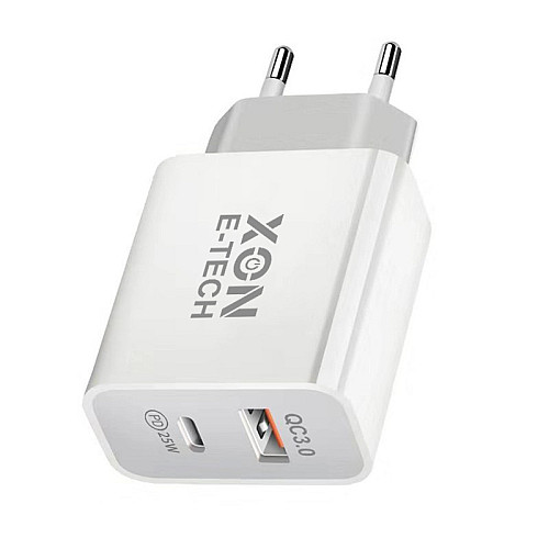 Зарядний пристрій XON PowerCharge 25W PD25 USB Type-C Білий (PCCW0025AC0W 5894)