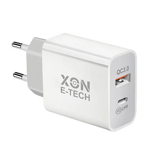 Зарядний пристрій XON PowerCharge 25W PD25 USB Type-C Білий (PCCW0025AC0W 5894)