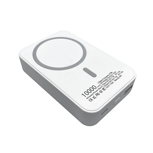 Портативна магнітна бездротова батарея XON PowerBank Magsafe 10000 mAh 15W Білий (YC1W2 7768)