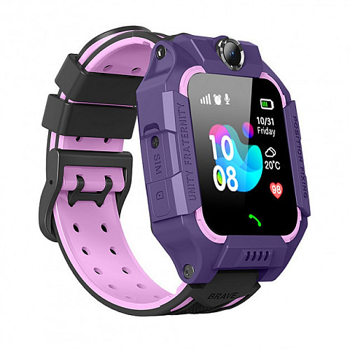 Дитячі розумні смарт годинники Smart Baby Watch Q19 Фіолетові (16508-hbr)