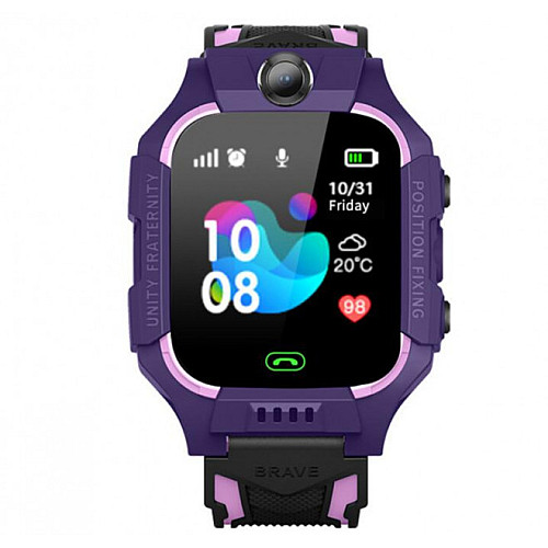 Дитячі розумні смарт годинники Smart Baby Watch Q19 Фіолетові (16508-hbr)