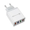 Блок живлення 4 порти USB Charge зарядний пристрій Білий