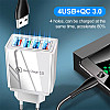 Блок живлення 4 порти USB Charge зарядний пристрій Білий