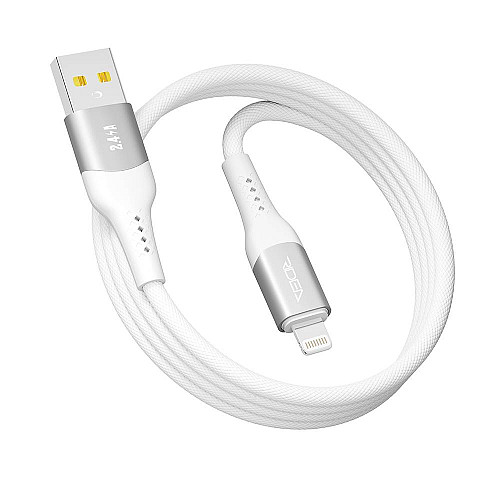 Кабель для зарядки USB Ridea RC-US42 UltraStrong USB-Lightning 12W 5V/2.4A 1.2 м Белый
