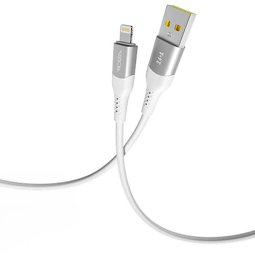 Кабель для зарядки USB Ridea RC-US42 UltraStrong USB-Lightning 12W 5V/2.4A 1.2 м Белый