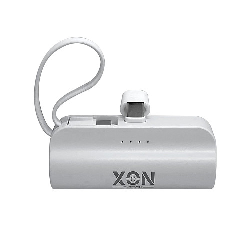 Портативная мини-батарея XON PowerBank MiniCharge 5000 mAh USB Type-C + USB Type-C Белый (DC5CC 6747)