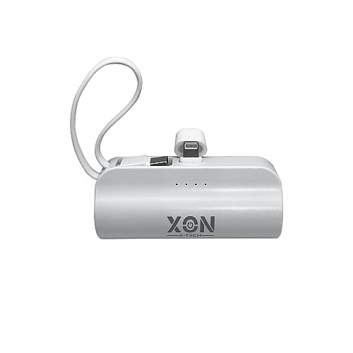Портативная мини-батарея XON PowerBank MiniCharge 5000 mAh Lightning + USB Type-C Белый (DC5LC 6761)