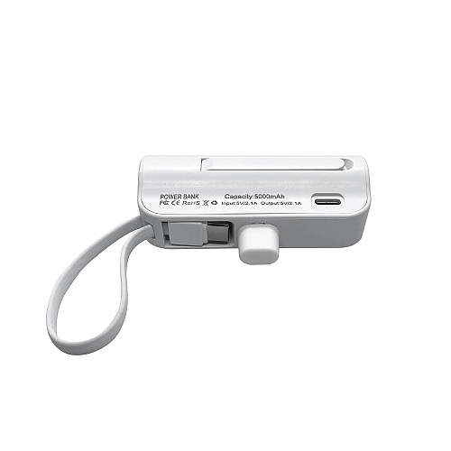 Портативная мини-батарея XON PowerBank MiniCharge 5000 mAh Lightning + USB Type-C Белый (DC5LC 6761)
