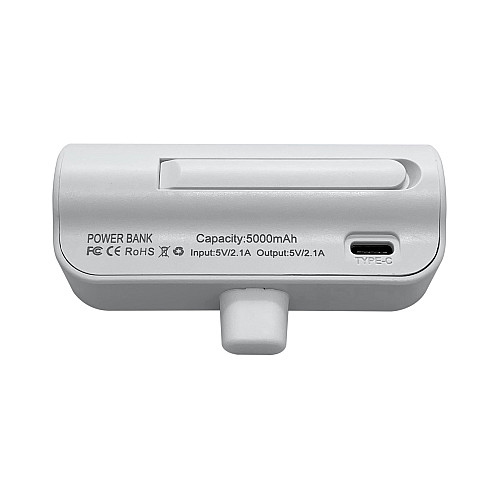 Портативна міні-акумуляторна батарея XON PowerBank MiniCharge 5000 mAh Lightning Білий (DC5LE 6808)