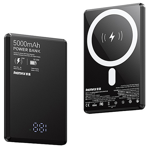 Повербанк Remax Vocard Pro Series MagSafe 20W RPP-107 5000 мАг Чорний