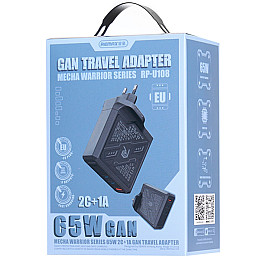 Зарядное устройство Remax Mecha Warrior Series 65W 2C+1A GaN RP-U108 02 Project