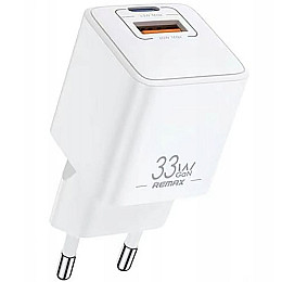 Быстрая GaN зарядка 33W Remax RP-U26 PD+QC Белий
