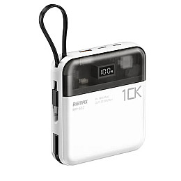 Міні-повербанк з кабелем 10000 мАг PD 20W QC 22.5W Remax RPP-602 Білий