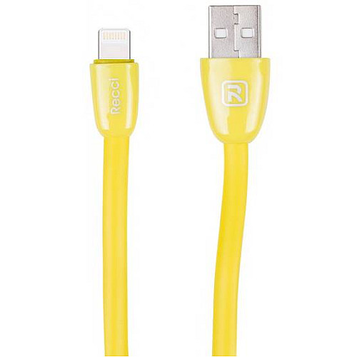 Кабель для зарядки USB Recci RCL-H100 Jelly USB-Lightning 1 м Жовтий