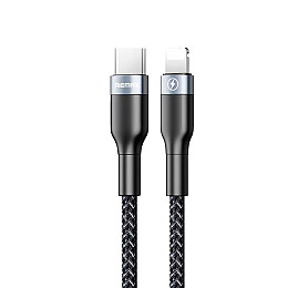 Кабель для зарядки та передачі даних Remax RC-009i Sury Series 2 18W Type C-Lightning 2A 1 м Black
