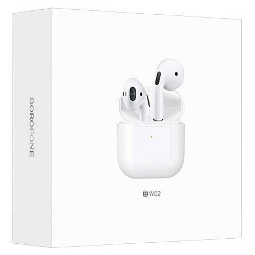 Беспроводные наушники Borofone BW02 Plus TWS Bluetooth 5.1 200/30 мАч White (35602_3347271)