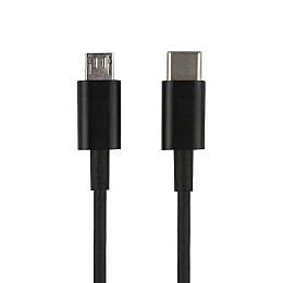 Кабель для зарядки Wuw USB Type-C to Micro QC/Data 1 м Black