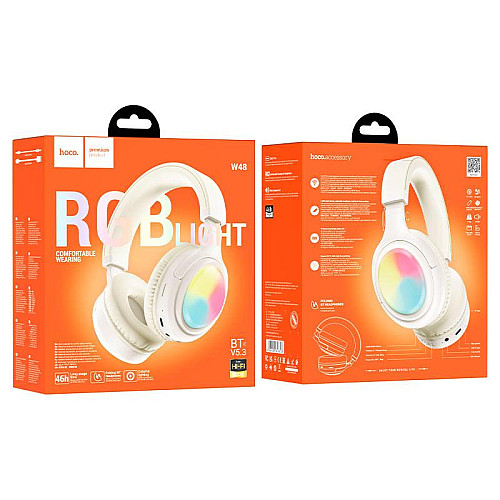 Бездротові навушники Hoco W48 Focus 400 мАг Bluetooth V5.3 Type-C Білий (33708_3259167)