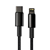 Кабель для зарядки и передачи данных BASEUS Tungsten Gold Type-C to Lightning PD 20W /2.4A 1 м Black