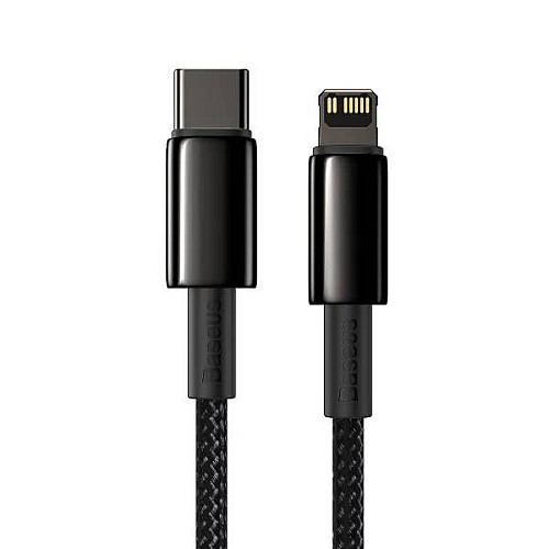 Кабель для зарядки и передачи данных BASEUS Tungsten Gold Type-C to Lightning PD 20W /2.4A 1 м Black