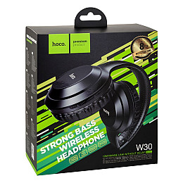 Беспроводные накладные наушники Hoco W30 Fun move BT V5.0 300mAh Black (24534_1490650)