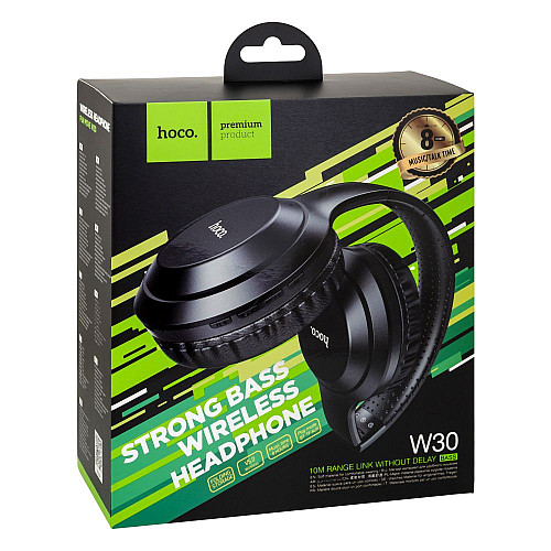 Бездротові накладні навушники Hoco W30 Fun move BT V5.0 300mAh Чорний (24534_1490650)