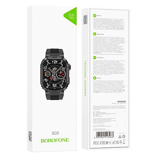 Смарт-часы Borofone BD9 Bluetooth v5.0 300mAh IP67 Black