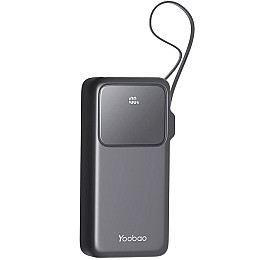 Повербанк з швидкою зарядкою Yoobao Q22 на 20000 мАг PD+QC Чорний