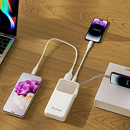 Повербанк з швидкою зарядкою Yoobao Q22 PD+QC на 20000 мАг Білий