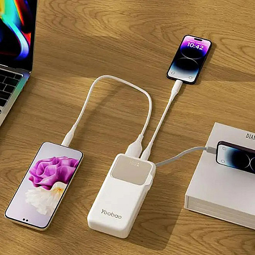 Повербанк з швидкою зарядкою Yoobao Q22 PD+QC на 20000 мАг Білий