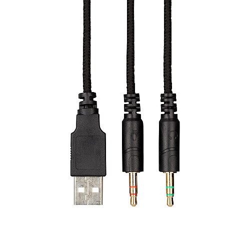 Гарнитура геймерская проводная 2E Gaming HG340 RGB 2 м Черный