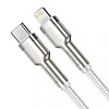 Кабель для зарядки и обмена данными BASEUS CATLJK-A02 Cafule Metal Type-C to Lightning PD 20W 2.4А 1 м White