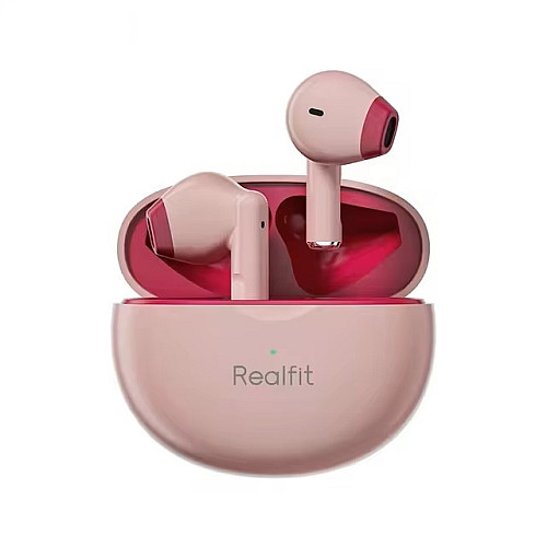 Бездротові навушники Realfit F2 Pro активне шумоподавлення Bluetooth 5.4 з мікрофоном Рожевий