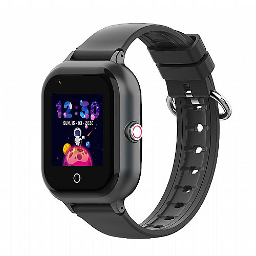 Умные детские смарт часы-телефон Wonlex KT24 4G WI-FI GPS SIM Black (17007-hbr)