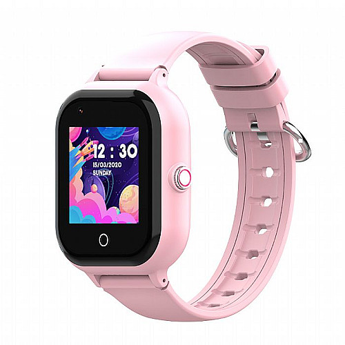 Умные детские смарт часы-телефон Wonlex KT24 4G WI-FI GPS SIM Pink (17008-hbr)