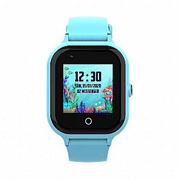 Умные детские смарт часы-телефон Wonlex KT24 4G WI-FI GPS SIM Blue (17009-hbr)