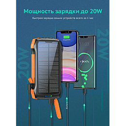 Универсальная зарядная батарея iBattery F33W 33500 mAh Черно-оранжевый