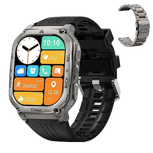 Умные тактические смарт-часы Kospet Tank M3 Special Edition Silver (16985-hbr)