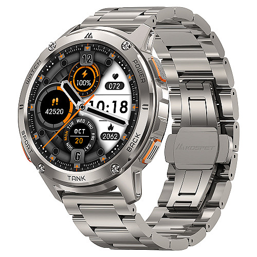Умні тактичні смарт-годинники Kospet Tank T3 Special Edition Silver (16989-hbr)
