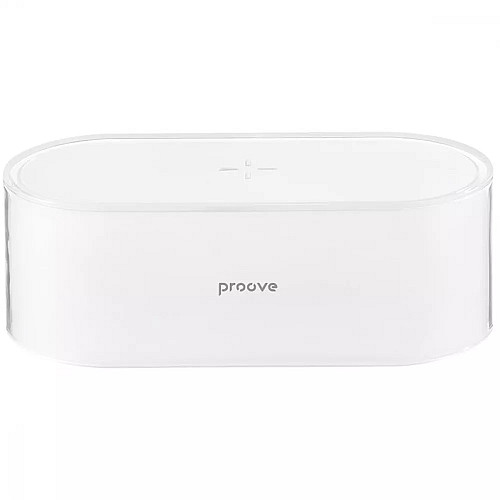 Прикроватный ночник с беспроводной зарядкой Proove Glow и встроенным аккумулятором 1200 mAh Белый