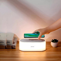 Прикроватний нічник з бездротовою зарядкою Proove Glow та вбудованим акумулятором 1200 mAh Білий