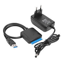 Перехідник з живленням для жорсткого диска No Brand Sata - USB 3.0 SSD HDD 2.5/3.5"