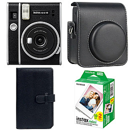 Подарочный набор Fujifilm Камера Instax Mini 40/Фотобумага 20шт/Чехол/Фотоальбом на 108 фото Черный