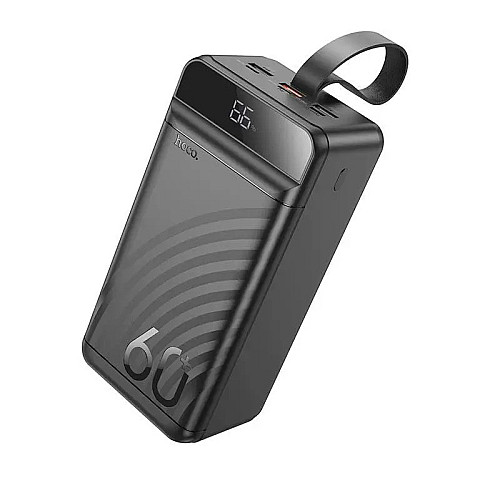 Портативное зарядное Power Bank Hoco Element J123C 3USB Type-C Lightning QC 60000 mAh черный