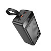 Портативное зарядное Power Bank Hoco Element J123C 3USB Type-C Lightning QC 60000 mAh черный