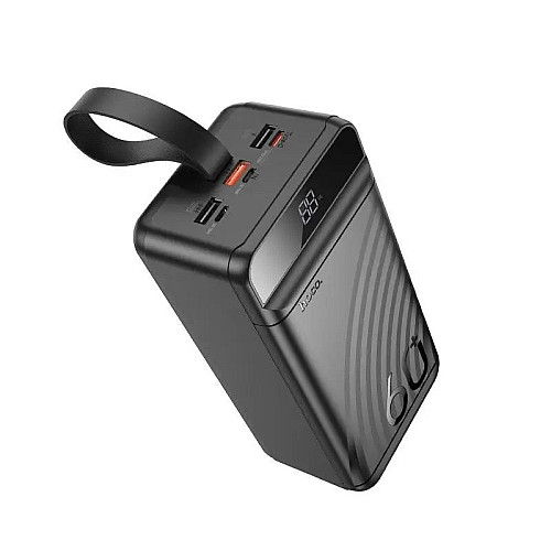 Портативное зарядное Power Bank Hoco Element J123C 3USB Type-C Lightning QC 60000 mAh черный