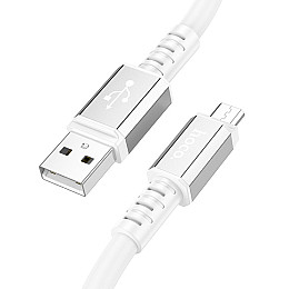 Дата кабель Hoco X85 Strength USB to MicroUSB 1 м Білий (76280)