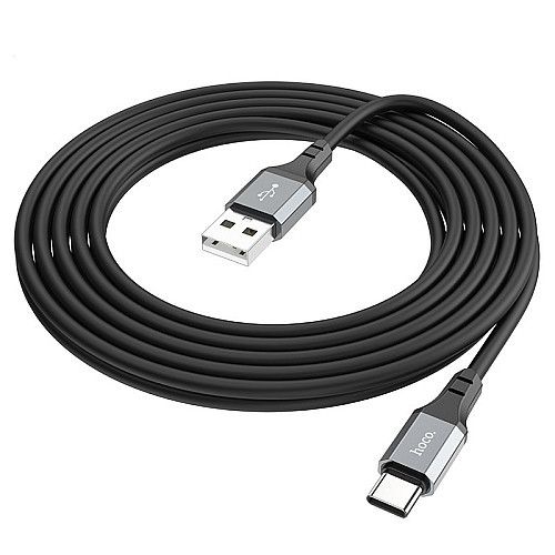 Дата кабель Hoco X92 Honest Silicone USB to Type-C 3 м Чорний (76281)